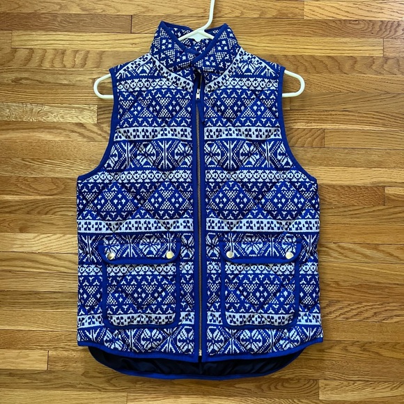 J.Crew Quilted Fair Isle Excursion Vest - Picture 2 of 5